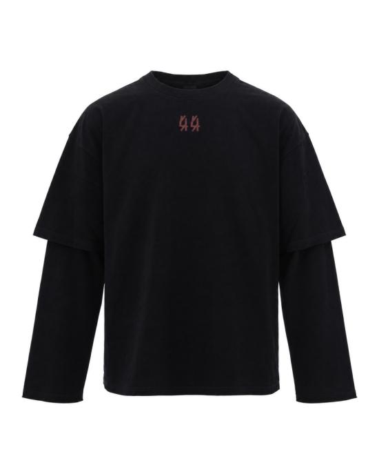 26FW 44레이블 긴팔 티셔츠 6159797 Black