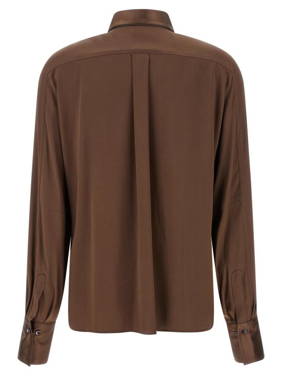 26FW 브루넬로 쿠치넬리 블라우스 BR345614BM BROWN - BRUNELLO CUCINELLI
