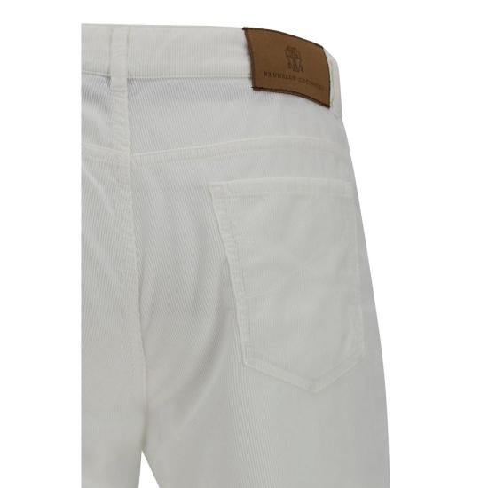 26FW 브루넬로 쿠치넬리 팬츠 BRM279NI1780C2200BB WHITE - BRUNELLO CUCINELLI