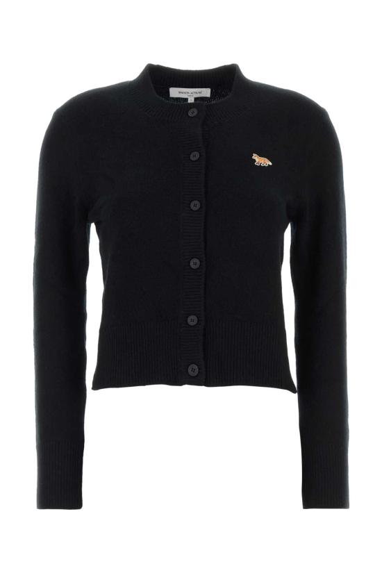 26FW 메종키츠네 베이비 폭스 램스울 피티드 가디건 PW00506KT1006 P199 BLACK