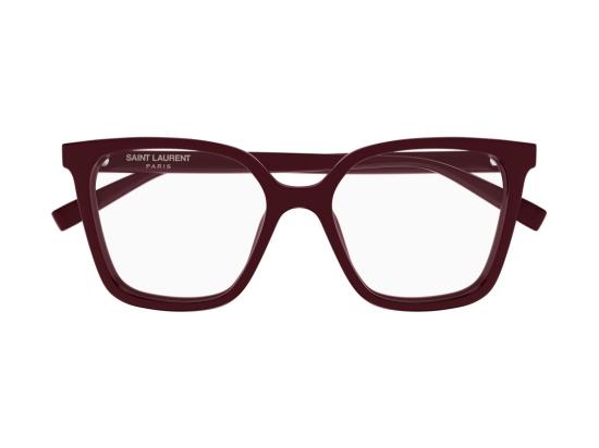 26FW 생로랑 선글라스 버건디 SL 910 아세테이트 오버사이즈 스퀘어 안경 - SAINT LAURENT