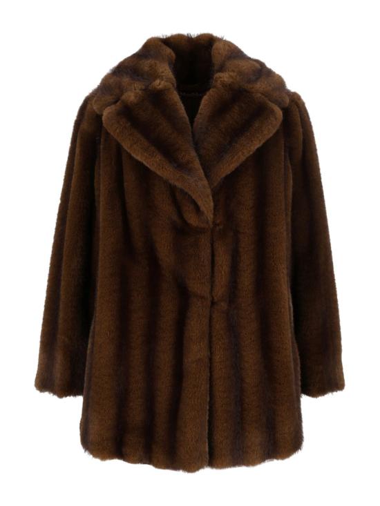 26FW 막스마라 네오 페이크 퍼 라펠 자켓 2626456022600 Black