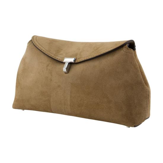 26FW 토템 T락 스웨이드 클러치 241 WAL944 LE0004 104 BROWN - TOTEME