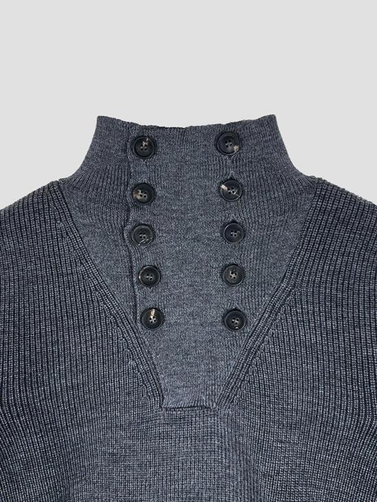 26FW 팔로마울 밀론 하이넥 버튼 니트 스웨터 XJ6102209 209 GREY - PALOMA WOOL
