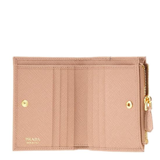 26FW 프라다 트라이앵글 로고 반지갑 1ML050QHH Pink - PRADA