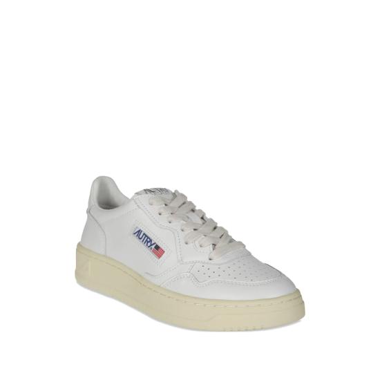 26FW 오트리 메달리스트 로우 레더 스니커즈 AULW LL15 WHITE - AUTRY