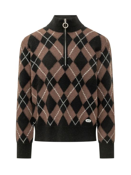 26FW 아미 집업 니트 HKS897KN0202 A352 NOIR MARRON