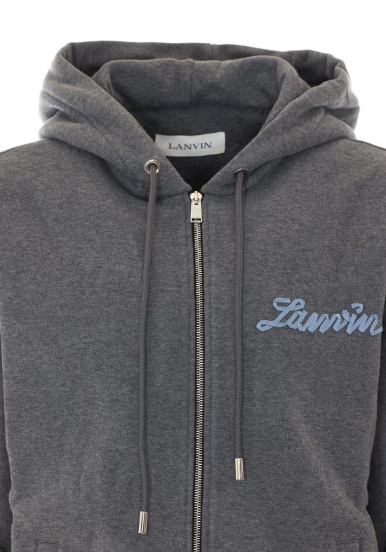 26FW 랑방 후드 티셔츠 HO0007 F013177 GREY - LANVIN