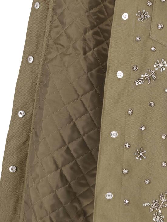  자켓 OAKEY BRIGHT CANVAS RHINESTONES JACKET LODEN GREEN - OTHER BRANDS