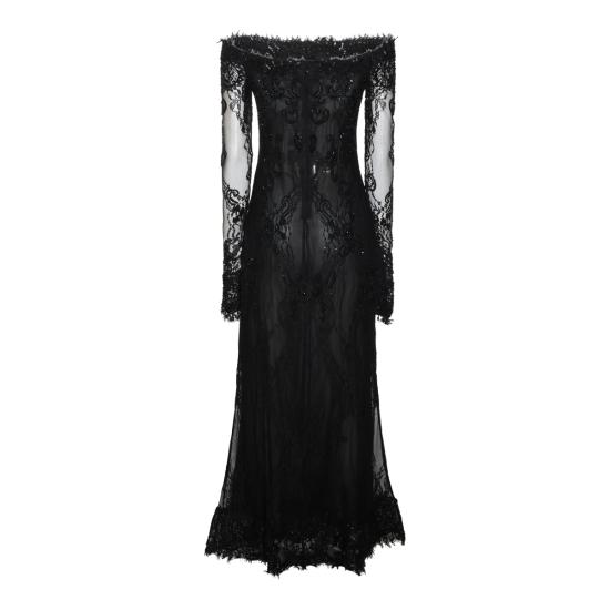 26FW 블루마린 미디 원피스 RF6063 J161622222 BLACK - BLUMARINE