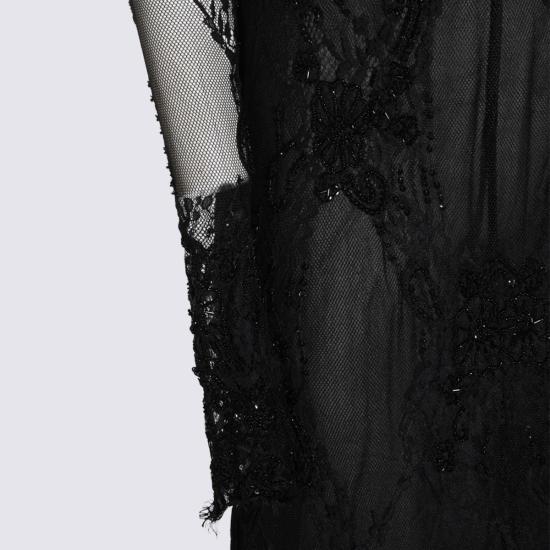 26FW 블루마린 미디 원피스 RF6063 J161622222 BLACK - BLUMARINE