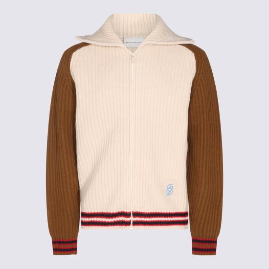 26FW 드롤드무슈 집업 니트 CA197 WO018OW OFF WHITE