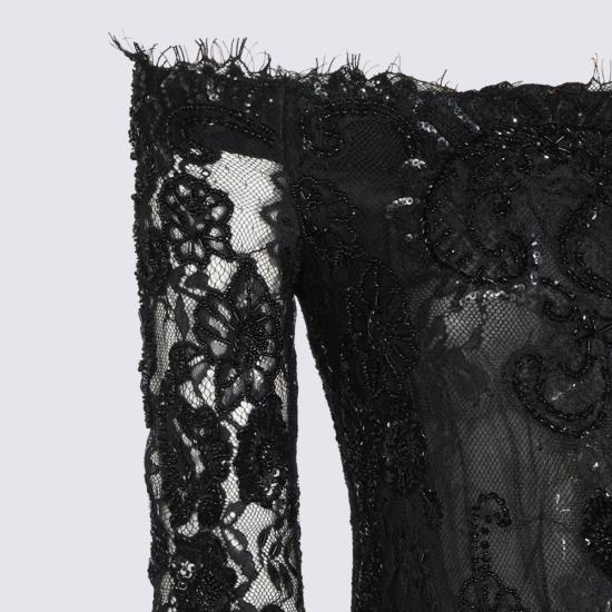 26FW 블루마린 미디 원피스 RF6063 J161622222 BLACK - BLUMARINE