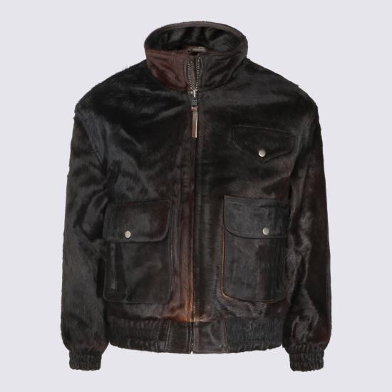 26FW 파운드 가죽 자켓 FOFW26JA01653 0036 BROWN