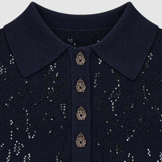 26FW 돈답 폴로 티셔츠 DT497 M01068D002890 UNIVERSE BLUE - DONDUP