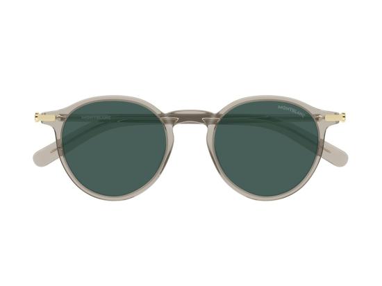 26SS 몽블랑 선글라스 골드 베이지 MB0461S 반투명 원형 - MONTBLANC