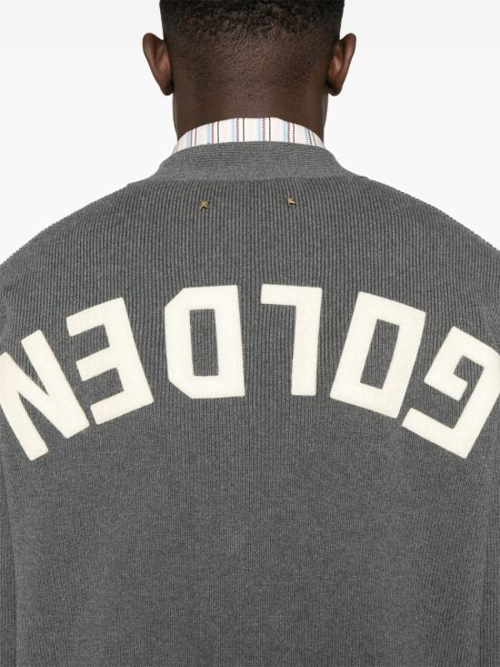 26FW 골든구스 코튼 니트 V넥 버튼 가디건 GMP00946 P00066260304 GRIGIO - GOLDEN GOOSE