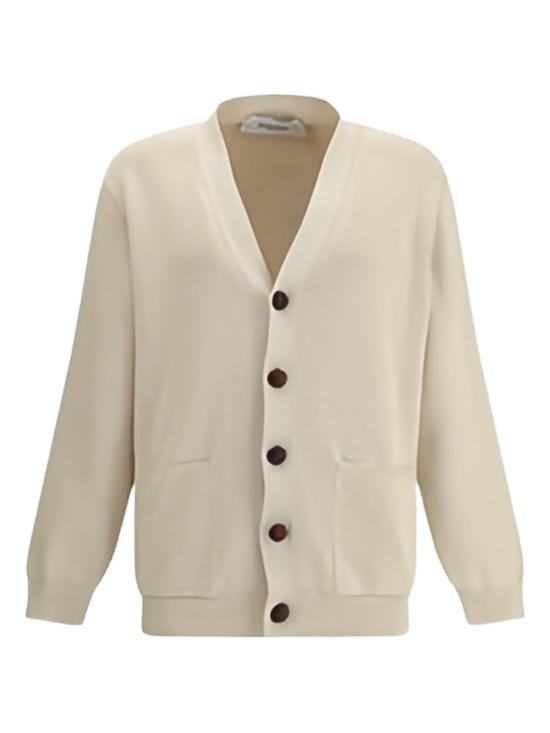 26FW 골든구스 코튼 니트 V넥 버튼 가디건 GMP00946 P00197255550 BEIGE