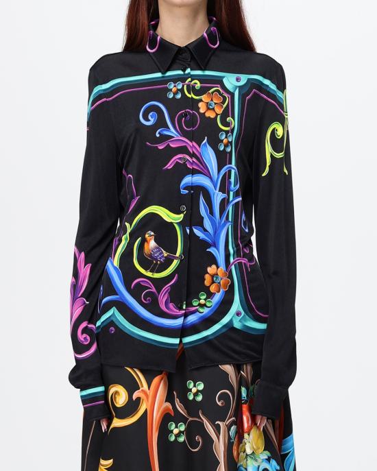 26FW 모스키노 셔츠 0224 5456 4555 NERO MULTI - MOSCHINO