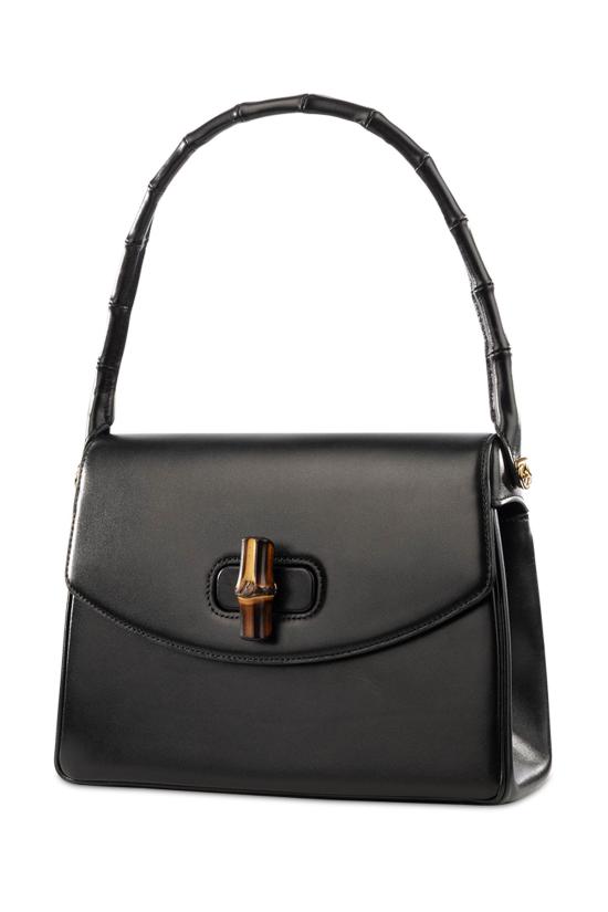 26FW 구찌 뱀부 벤데타 미디엄 탑 핸들백 A005XOAAG8G 1096 Black - GUCCI