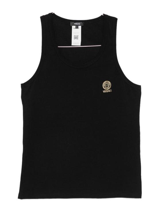 26FW 베르사체 민소매 티셔츠 AUU010121A18907A1008 BLACK