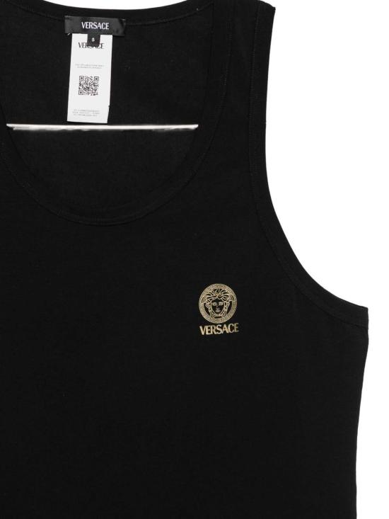26FW 베르사체 민소매 티셔츠 AUU010121A18907A1008 BLACK - VERSACE