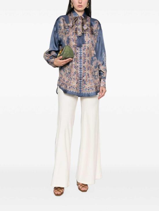 26FW 짐머만 셔츠 9676TF261NAPNAVYPAISLEY DARK BLUE - ZIMMERMANN