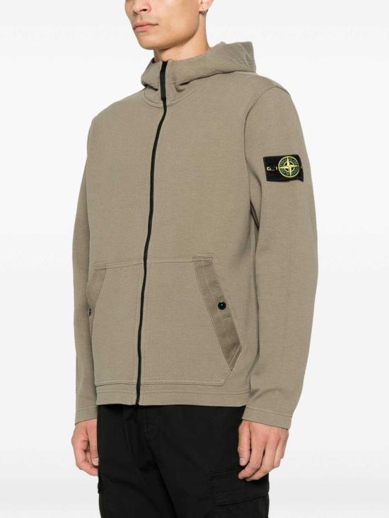 26FW 스톤 아일랜드 오가닉 코튼 인터록 집업 후드 오가닉 코튼 인터록 집업 후드 L2S156100020S0472V005G - STONE ISLAND