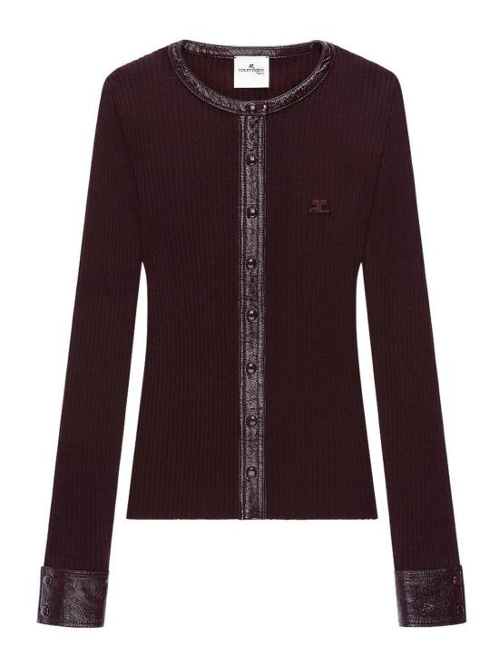26FW 쿠레쥬 가디건 326MGI056FI00014010 BURGUNDY