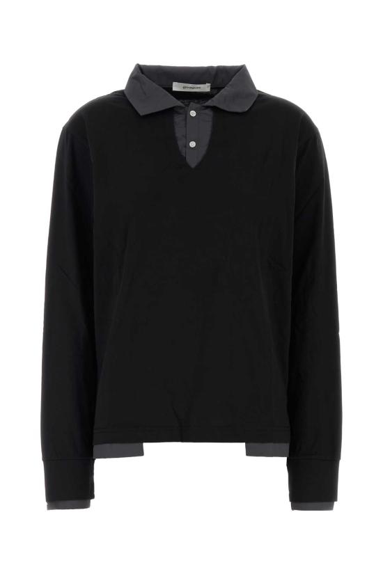 26FW 기마구아스 폴로 티셔츠 LUIS LS 2 LAYERS POLO BLACK GREY DOM