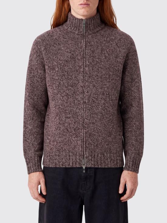 26FW 브루넬로 쿠치넬리 집업 니트 MNX506116 C9763 Burgundy