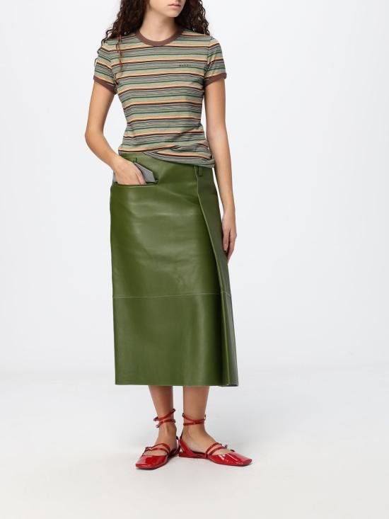 26FW 마르니 스커트 GOMX0845J0ULA769 00V78 Green - MARNI