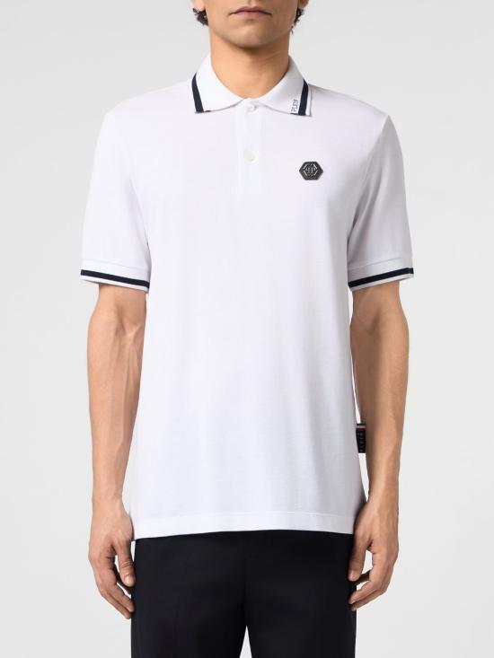 26FW 필립 플레인 폴로 티셔츠 FAFCMTK9258PTE179N 01 White