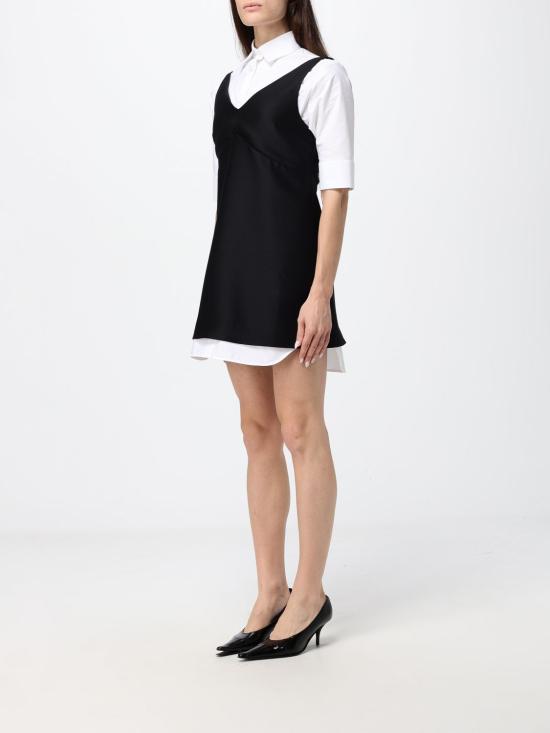 26FW 발렌시아가 하이브리드 셔츠 미니 드레스 A00296TUT22 1000 Black - BALENCIAGA
