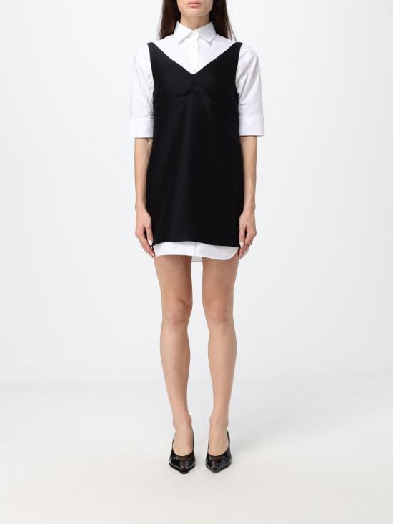 26FW 발렌시아가 하이브리드 셔츠 미니 드레스 A00296TUT22 1000 Black