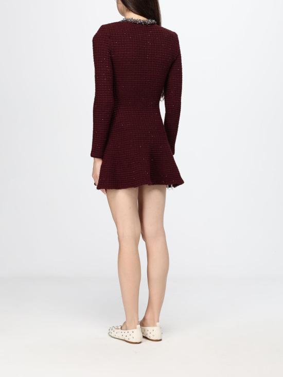 26FW 셀프 포트레이트 롱 원피스 SC26152SBU Burgundy - SELF PORTRAIT