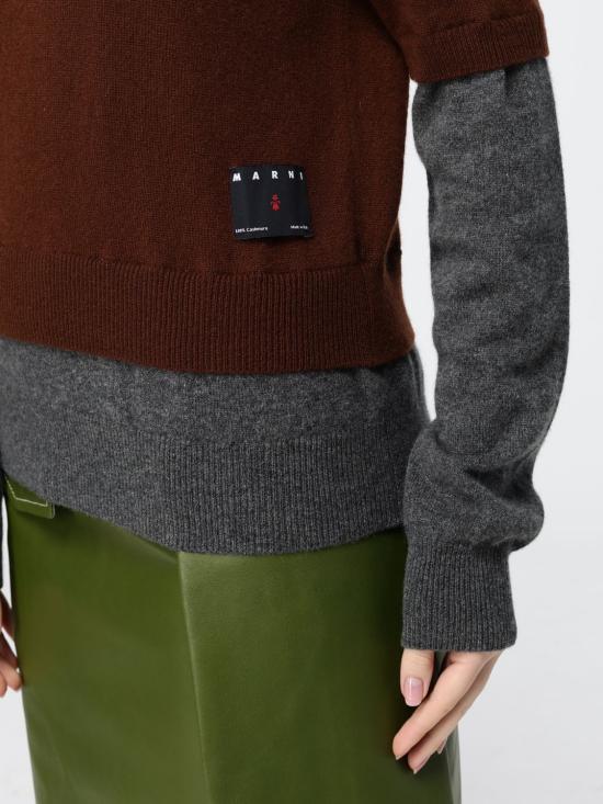 26FW 마르니 스웨터 GCMD0678Q0UFX331 MXM53 Brown - MARNI