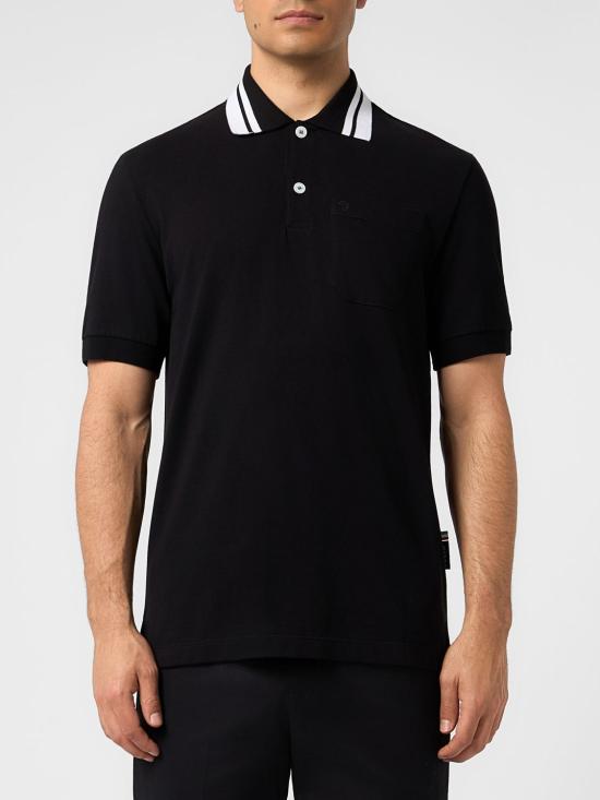 26FW 필립 플레인 폴로 티셔츠 FAFCMTK9206PTE179N 02 Black