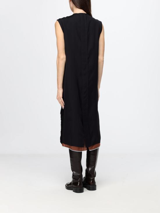 26FW 마르니 롱 원피스 ABMA1598SUUSR034 00N99 Black - MARNI