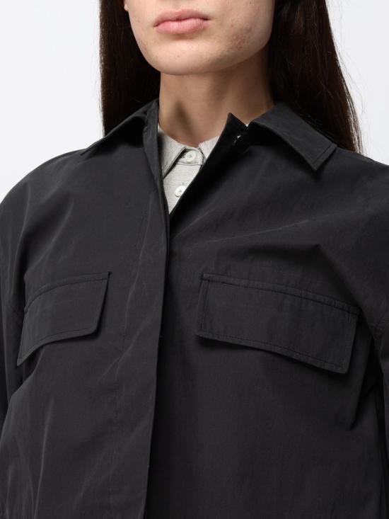 26FW 토템 드로스트링 칼라 재킷 263WRO0325FB0427 001 Black - TOTEME