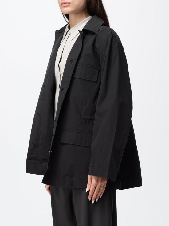26FW 토템 드로스트링 칼라 재킷 263WRO0325FB0427 001 Black - TOTEME