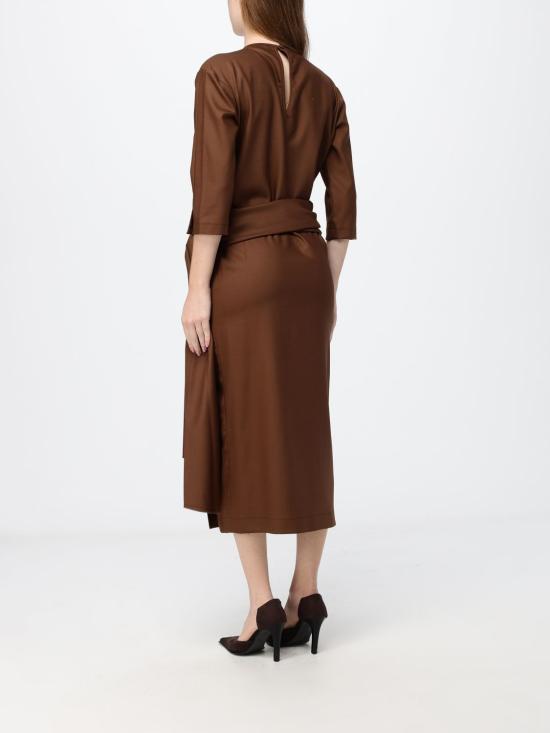 26FW 끄리다 롱 원피스 GERTRUDEFAILLE DI LANA CHESTNUT Brown - CRIDA