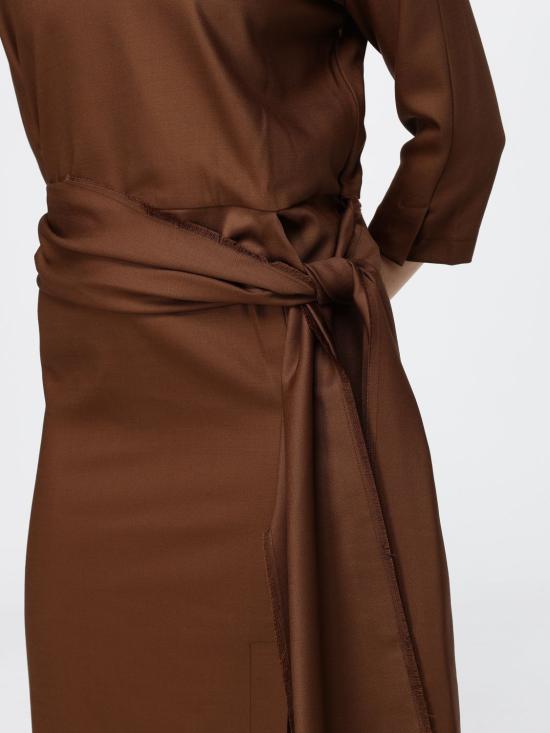 26FW 끄리다 롱 원피스 GERTRUDEFAILLE DI LANA CHESTNUT Brown - CRIDA