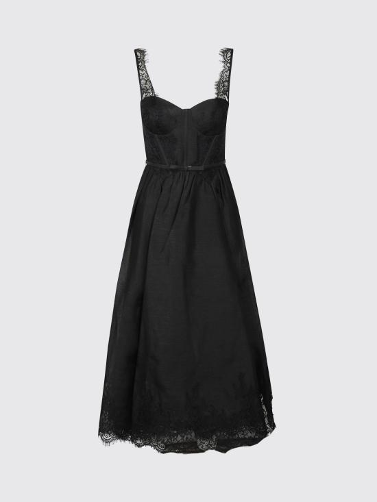 26FW 짐머만 롱 원피스 0226DF261 BLK Black - ZIMMERMANN