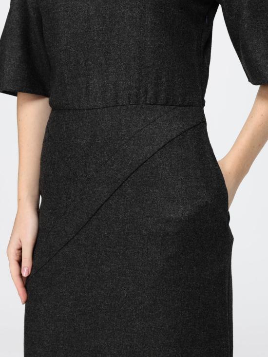 26FW 끄리다 롱 원피스 BEATRICEFLANELLA DARK GREY Charcoal - CRIDA