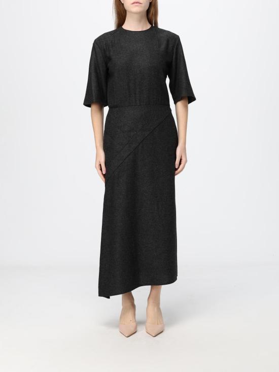 26FW 끄리다 롱 원피스 BEATRICEFLANELLA DARK GREY Charcoal