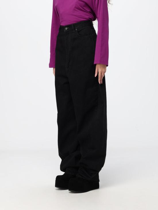 26FW 발렌시아가 하이웨이스트 배럴 트위스트 데님 팬츠 A0095FTBP47 8975 Black - BALENCIAGA