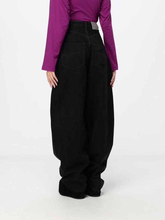 26FW 발렌시아가 하이웨이스트 배럴 트위스트 데님 팬츠 A0095FTBP47 8975 Black - BALENCIAGA