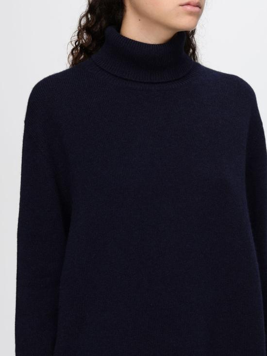 26FW 더로우 스텝니 울 캐시미어 터틀넥 5583SY184 DRN Navy - THE ROW