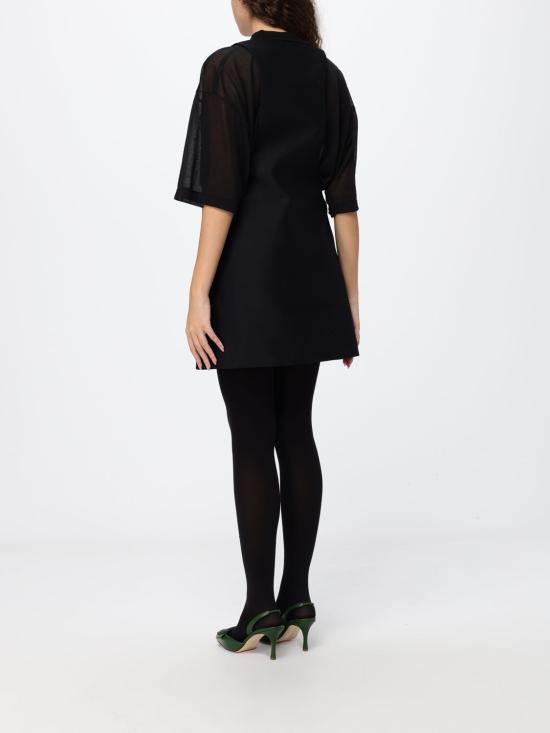 26FW 발렌시아가 하이브리드 미니 드레스 A0028KTUT22 1000 Black - BALENCIAGA